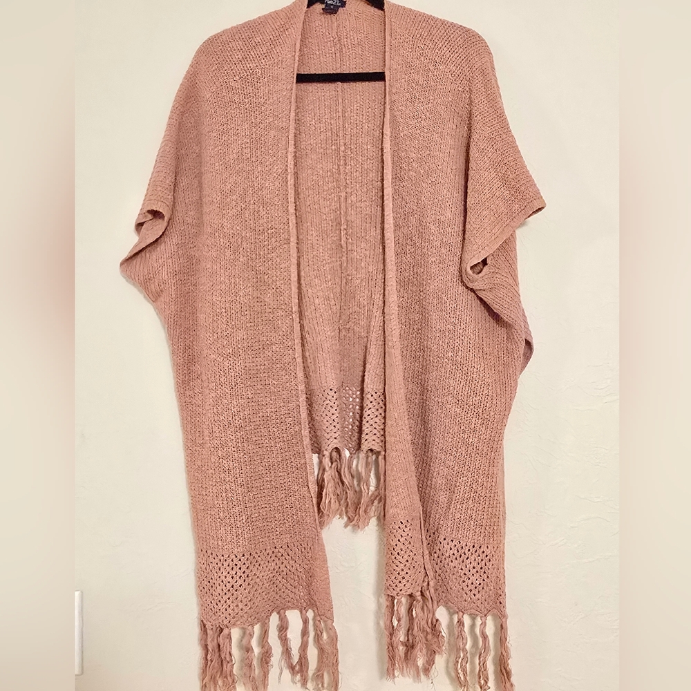 Rue21 Knit Tassle Cardigan Sweater Cozy Size Small Oversized